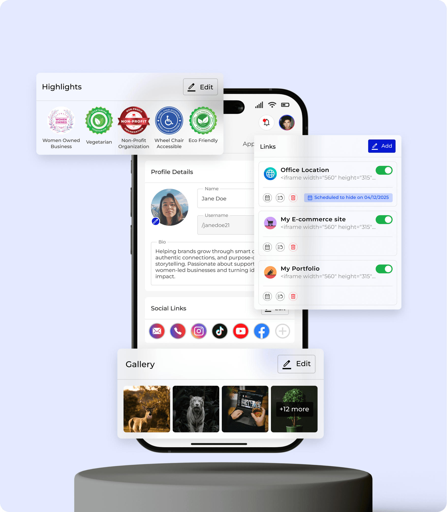 Powerful Profile & Content Hub