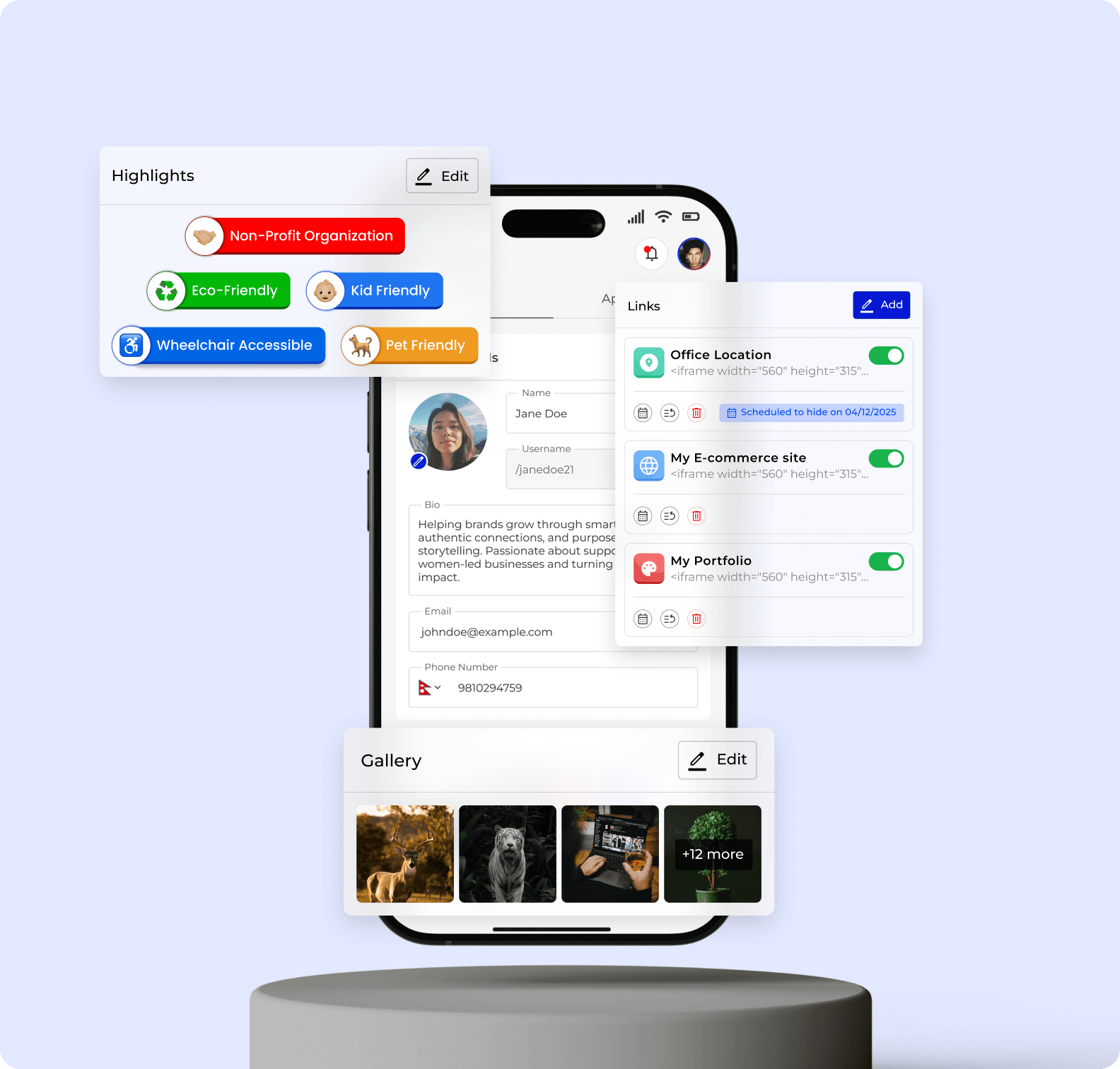 Powerful Profile & Content Hub