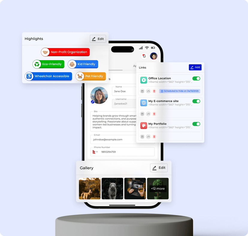 Powerful Profile & Content Hub