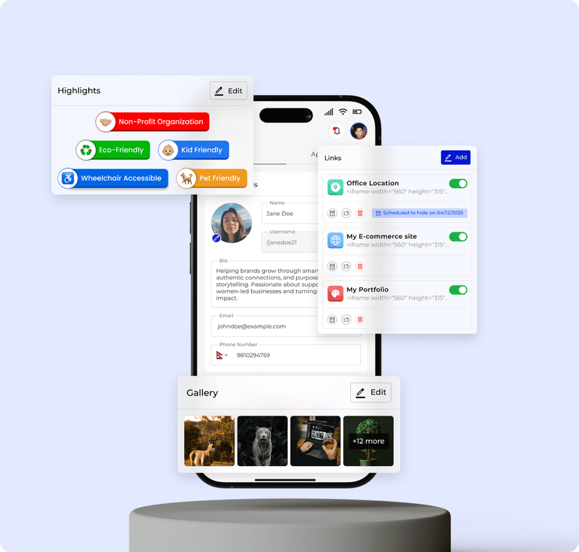 Powerful Profile & Content Hub